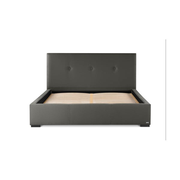 Sivá dvojlôžková posteľ s úložným priestorom Guy Laroche Home Serenity, 180 × 200 cm