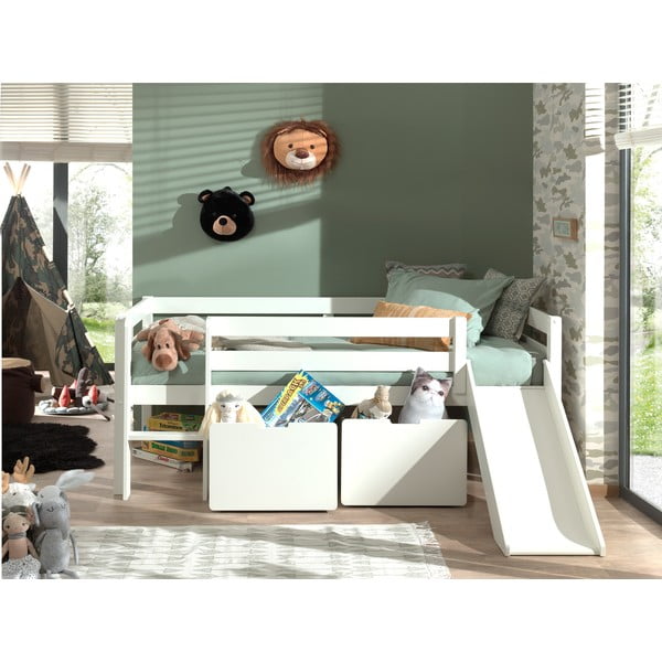 Biele zásuvky pod detskú posteľ 2 ks Pino – Vipack-image-4