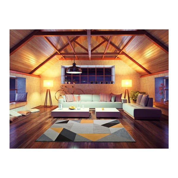 Oranžovo-sivý koberec Universal Gladys Duro, 140 × 200 cm-image-1