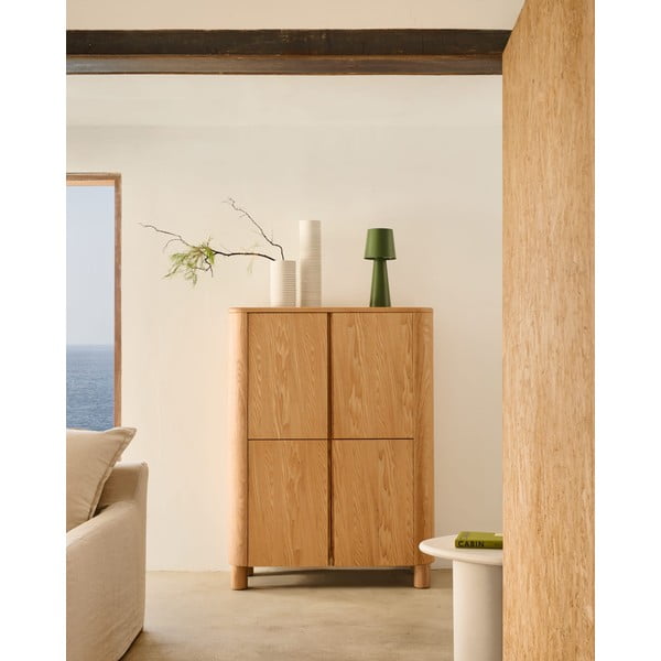 Skrinka v dekore jaseňa v prírodnej farbe 100x134x40 cm Salaya – Kave Home-image-1