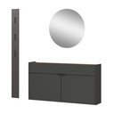 Antracitovosivá/v prírodnej farbe predsieňová zostava Ameca – Germania