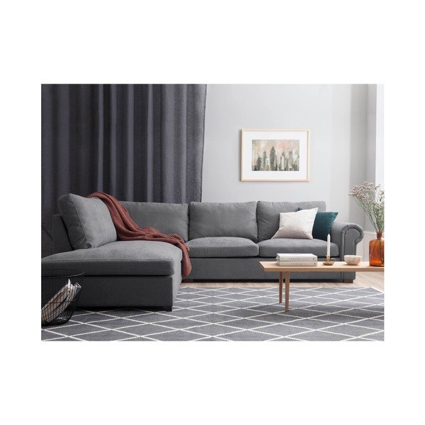 Sivá rohová pohovka Windsor & Co Sofas Hermes, ľavý roh-image-2