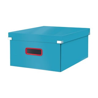 Modrý kartónový úložný box s vekom Click&amp;Store - Leitz
