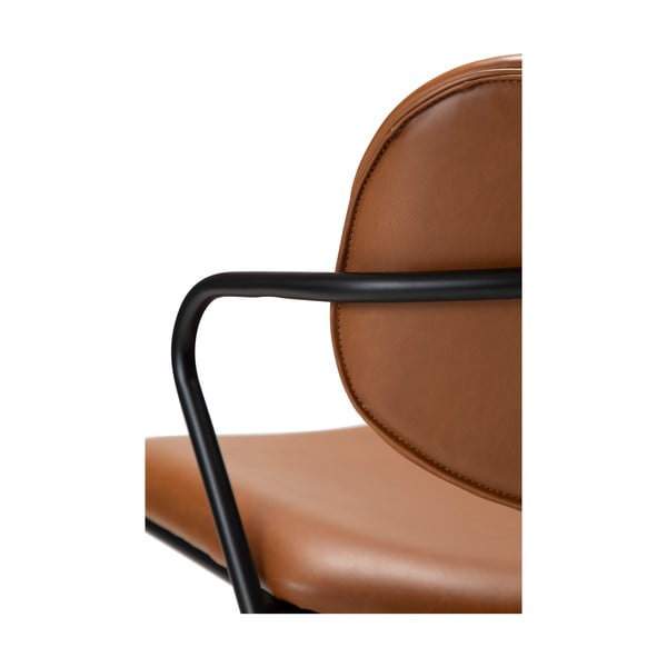 Koňakovohnedé kreslo z imitácie kože Zed – DAN-FORM Denmark-image-1