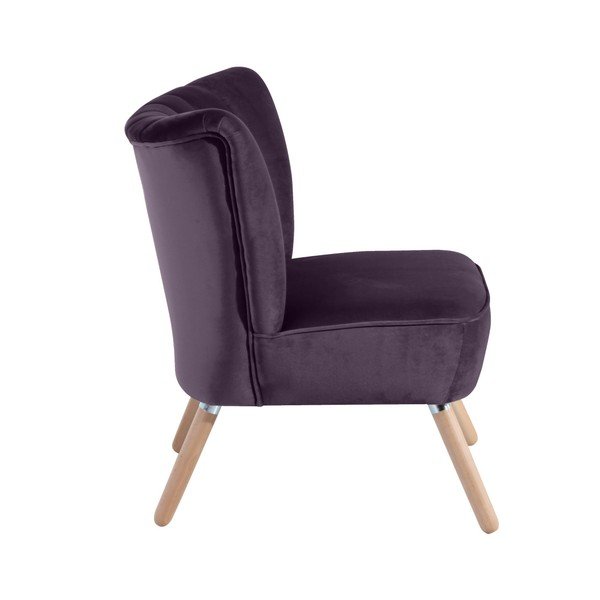 Fialové kreslo Max Winzer Alessandro Suede-image-1