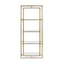 Oceľová knižnica v zlatej farbe 68x172,5x28 cm Elenor – Bizzotto