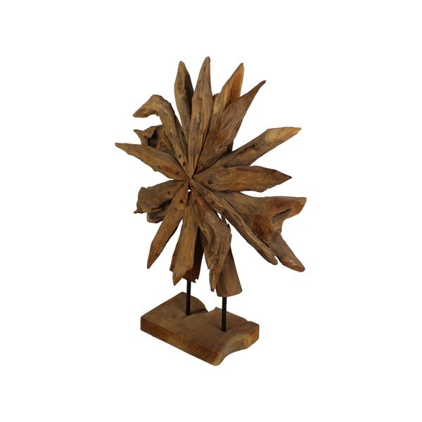 Dekorácia z teakového dreva HSM Collection Sunflower, 40 x 50 cm-image-2