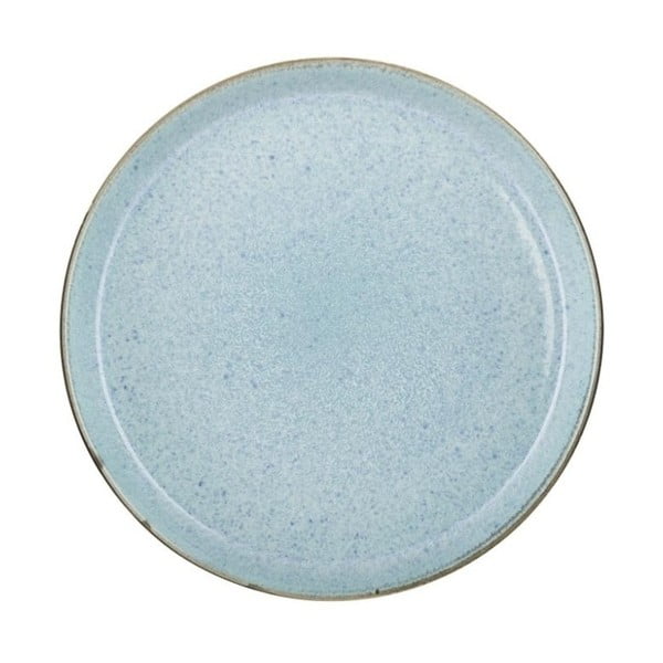 Svetlomodrý kameninový plytký tanier Bitz Mensa, priemer 27 cm
