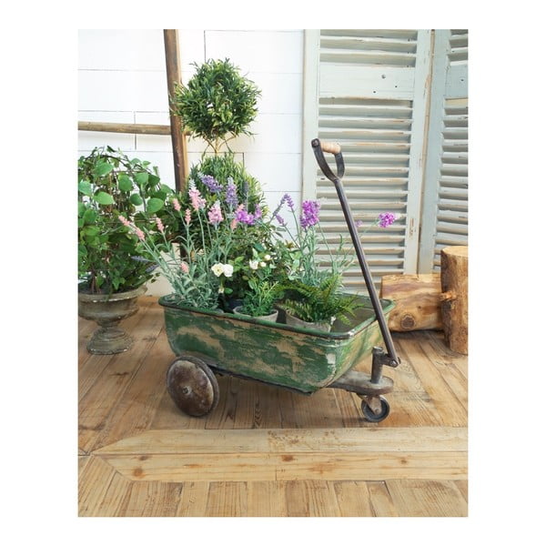 Zelený vozík na kvetiny Orchidea Milano