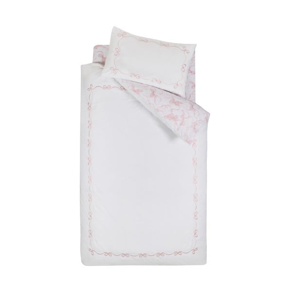 Biele obliečky na jednolôžko 135x200 cm Bow Embroidery – Catherine Lansfield