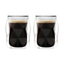 Dvojstenné hrnčeky na espresso v súprave 2 ks 100 ml Geo – Vialli Design