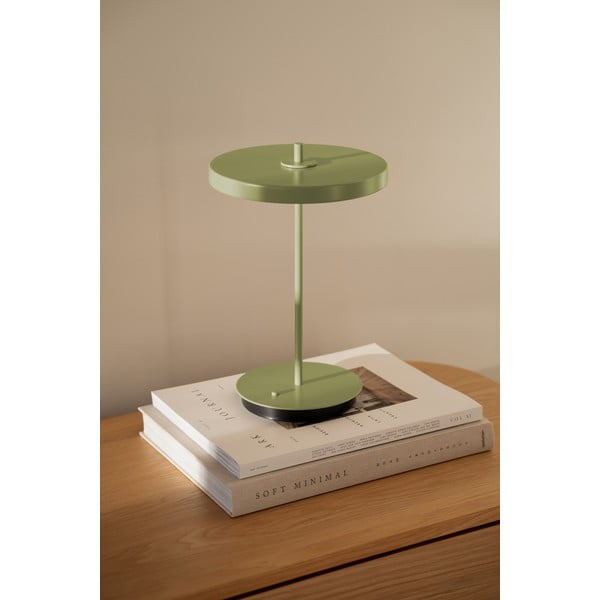 Zelená kovová LED stolová lampa s kovovým tienidlom (výška 31 cm) Asteria Move – UMAGE-image-1