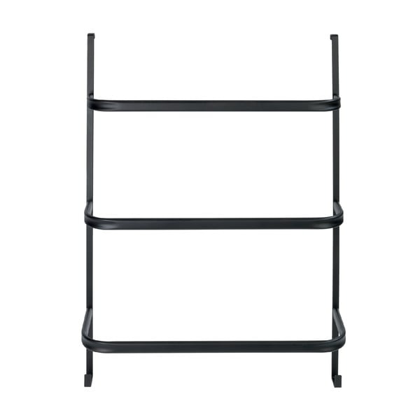 Čierny samodržiaci vešiak na uteráky Wenko Towel Holder Black, 21 × 54 cm-image-1