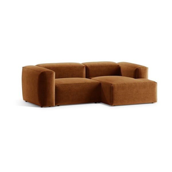 Rohová pohovka v tehlovej farbe (pravý roh/s leňoškou) Bergamo – Cosmopolitan Design-image-2