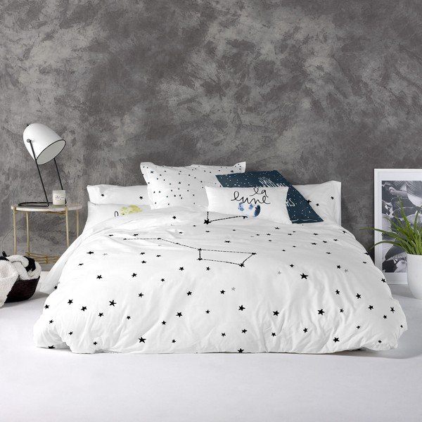 Bavlnená obliečka na paplón Blanc Constellation, 200 × 200 cm-image-1