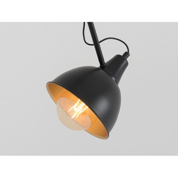 Čierne závesné svietidlo s kovovým tienidlom 80x80 cm Coben - CustomForm-image-3