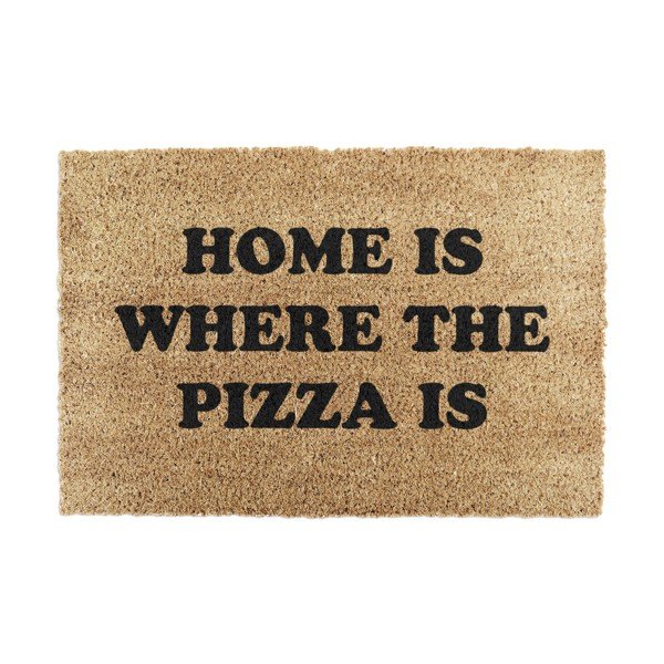 Rohožka z kokosového vlákna 40x60 cm Home Is Where the Pizza Is – Artsy Doormats