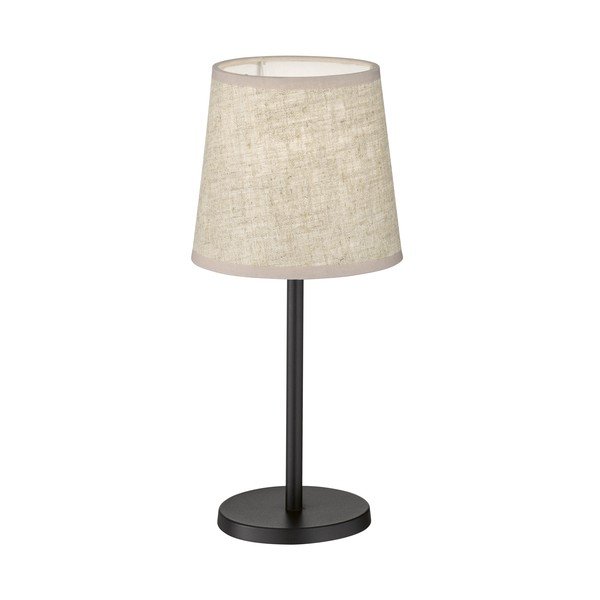 Čierno-béžová stolová lampa s textilným tienidlom (výška 30 cm) Eve – Fischer & Honsel