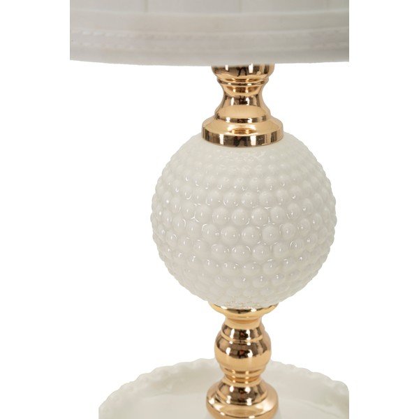 Biela stolová lampa s textilným tienidlom (výška 40 cm) Napoli – Mauro Ferretti-image-4