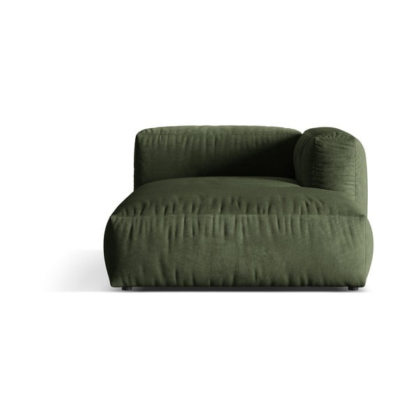 Zelený zamatový modul pohovky (pravý roh) Martina – Micadoni 