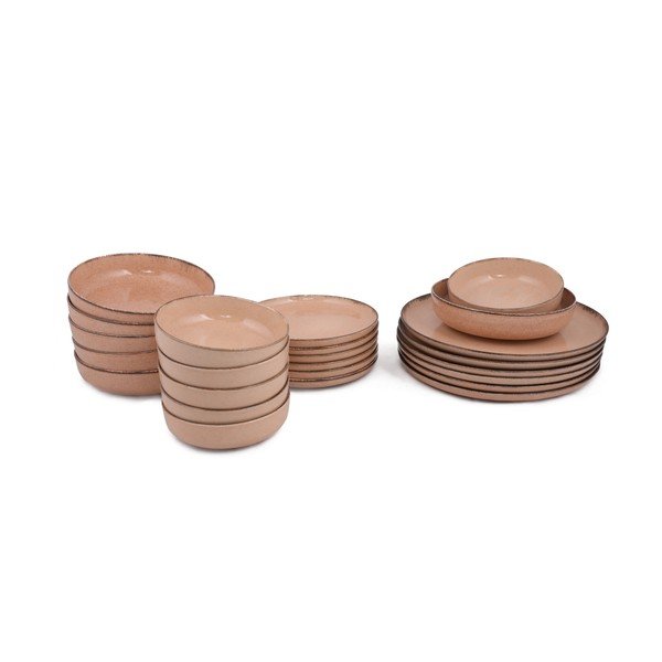 24-dielna súprava ružového porcelánového riadu Kütahya Porselen Pearl-image-2