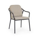 Svetlohnedá kovová záhradná stolička Edvige – Bizzotto