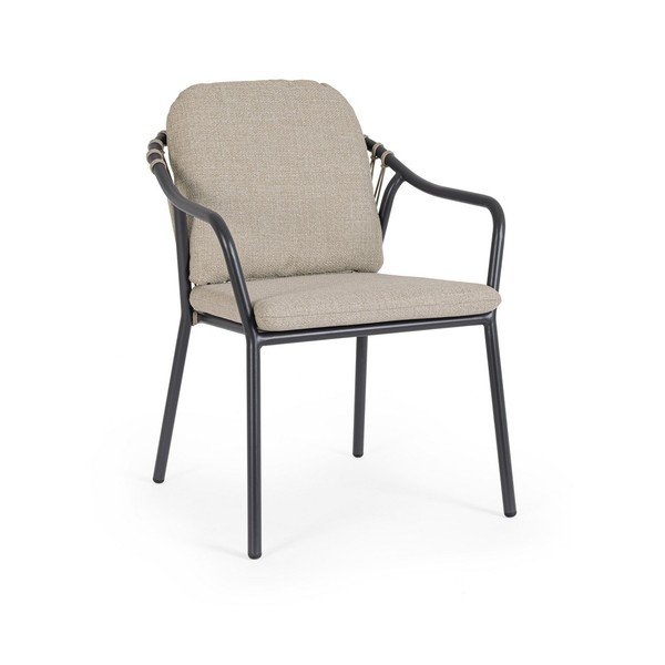 Svetlohnedá kovová záhradná stolička Edvige – Bizzotto