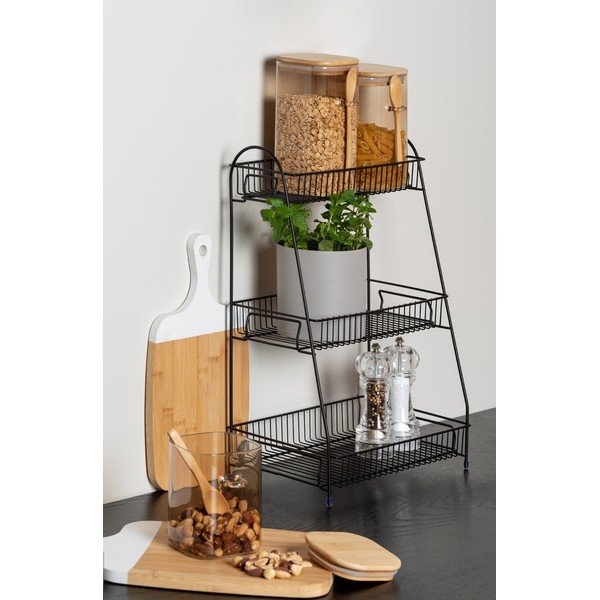 Hnedá sklenená dóza s dreveným vekom a lyžicou PT LIVING Canister, výška 13 cm-image-1