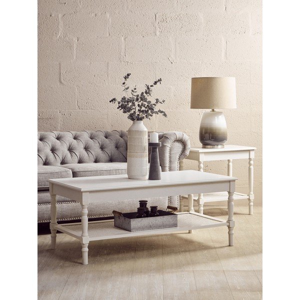 Biely konferenčný stolík 60x120 cm Heritage – Premier Housewares-image-1