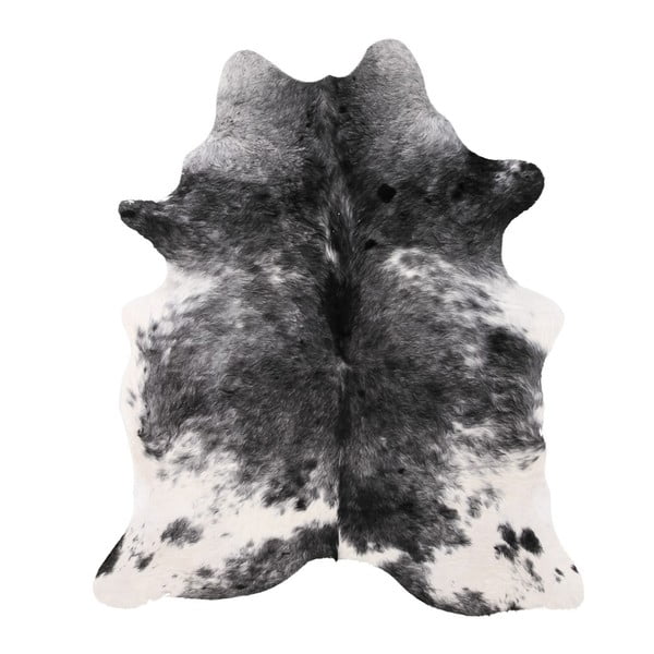 Čierno-biela pravá hovädzia koža Arctic Fur Nero Creamy, 177 × 162 cm