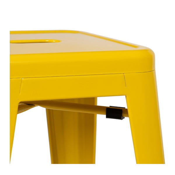 Žlté kovové barové stoličky v súprave 2 ks (výška sedadla 76,5 cm) – Ixia-image-3
