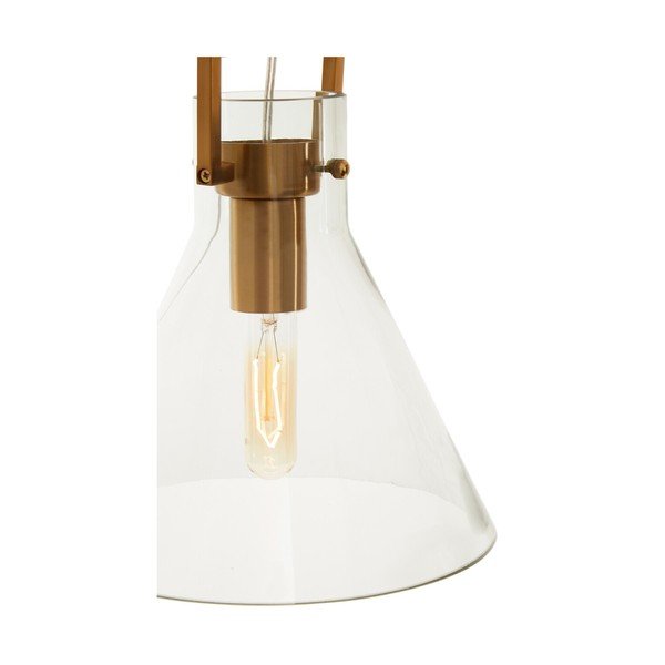 Kovové závesné svietidlo v zlatej farbe so skleneným tienidlom ø 25 cm Trieste – Premier Housewares-image-1
