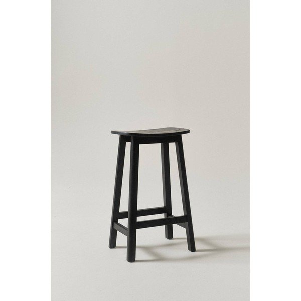 Čierna barová stolička z jaseňového dreva (výška sedadla 65 cm) Selene – Jotex-image-1