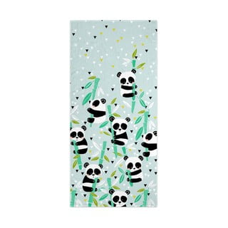 Svetlozelená detská osuška 150x70 cm Panda - Moshi Moshi
