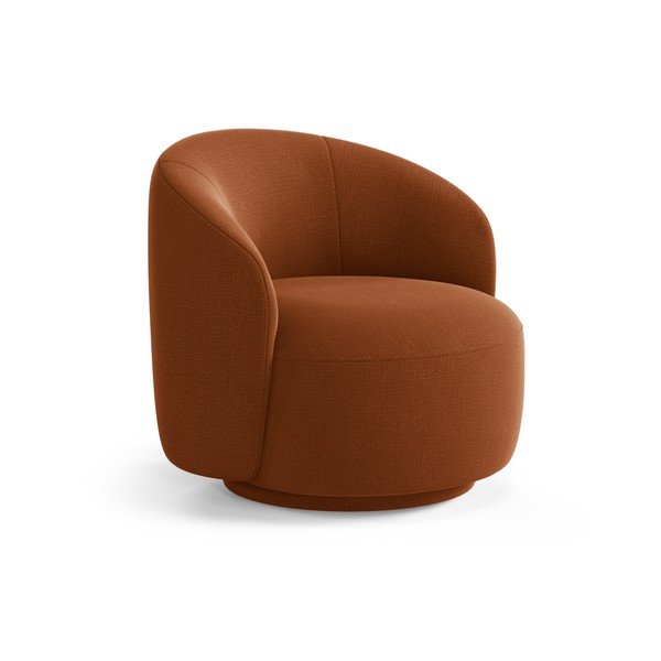 Otočné kreslo v tehlovej farbe Letizia – Micadoni 
