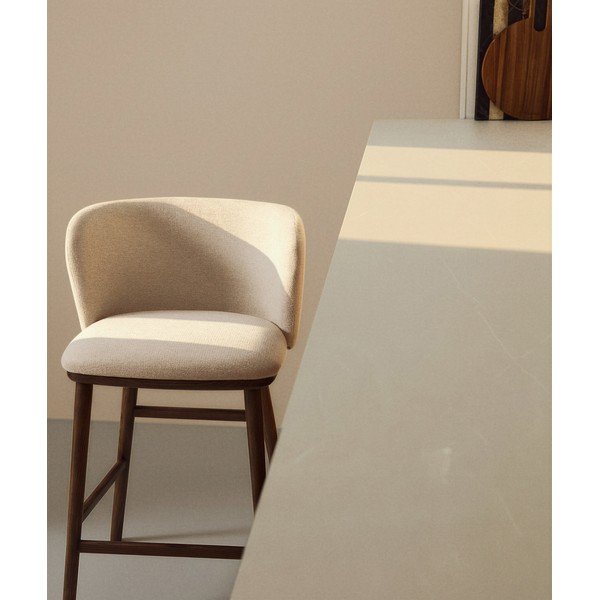 Béžová čalúnená barová stolička (výška sedadla 65 cm) Ciselia – Kave Home-image-2