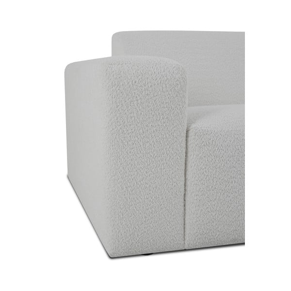 Biely modul pohovky z textílie buklé (ľavý roh) Roxy – Scandic-image-3