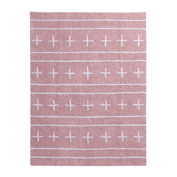 Ružový bavlnený koberec Happy Decor Kids Arrows, 160 x 120 cm