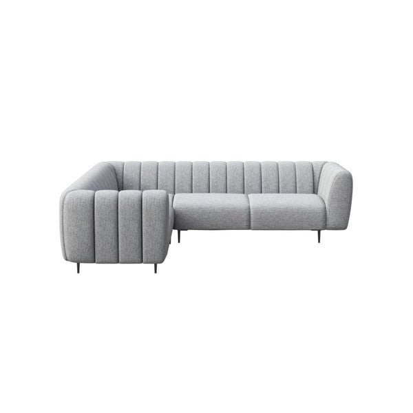 Svetlosivá rohová pohovka (ľavý roh/do L) Shel – Ghado