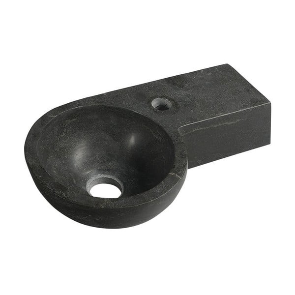 Čierne kamenné umývadlo 40x23 cm Blok – Sapho