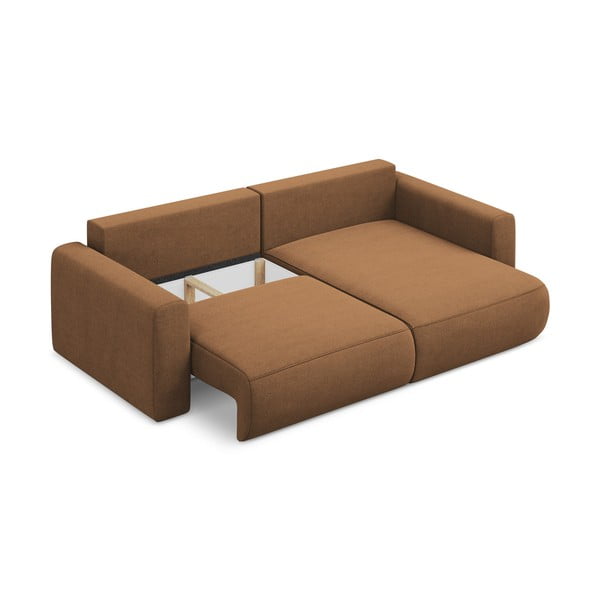 Terakotová rozkladacia/s úložným priestorom rohová pohovka (pravý roh/s leňoškou) Kapua – Makamii-image-4