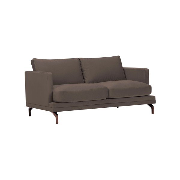Hnedá dvojmiestna pohovka s podnožou v zlatej farbe Windsor & Co Sofas Jupiter-image-1