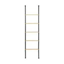 Čierny/prírodný kovový dekoratívny rebrík Bambusa - Wenko