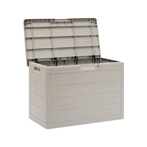 Svetlosivý plastový záhradný úložný box Woodys – Toomax-image-4