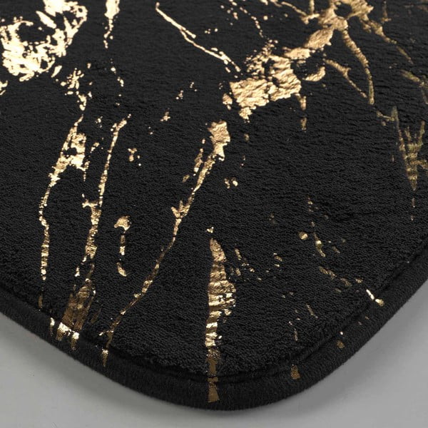 Čierna/v zlatej farbe kúpeľňová predložka 45x75 cm Aquamarbre – douceur d'intérieur-image-3