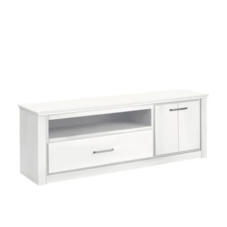 Biely TV stolík z borovicového dreva 160x55 cm Celia - Støraa