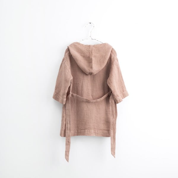 Detský oranžový ľanový župan Linen Tales Nature, vel. 122 - 128-image-2