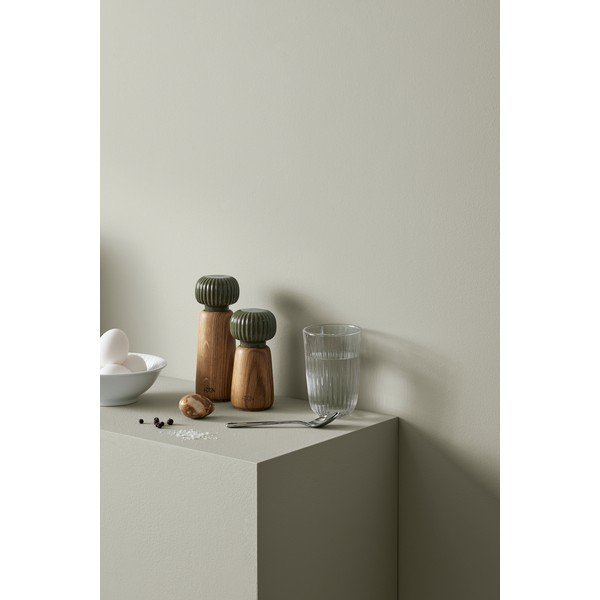 Zelený/v prírodnej farbe drevený mlynček na korenie a soľ Hammershøi – Kähler Design-image-1