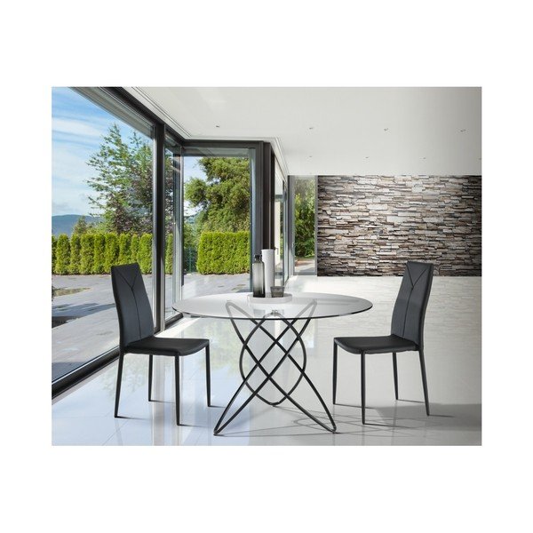 Jedálenský stôl s doskou z tvrdeného skla Tomasucci Hula Hoop, ⌀ 120 cm-image-3