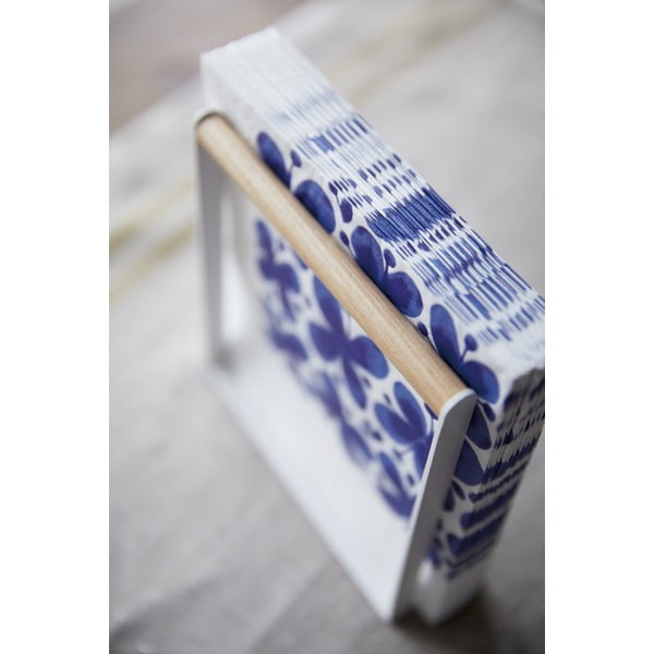 Biely stojan na obrúsky s bukovým drevom Yamazaki Tosca-image-2